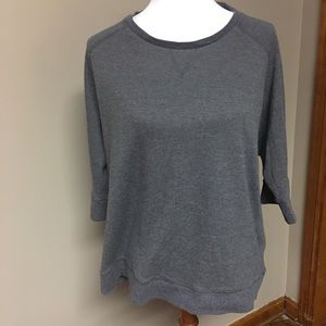 Gray Quarter Length Sleeve Sweatshirt